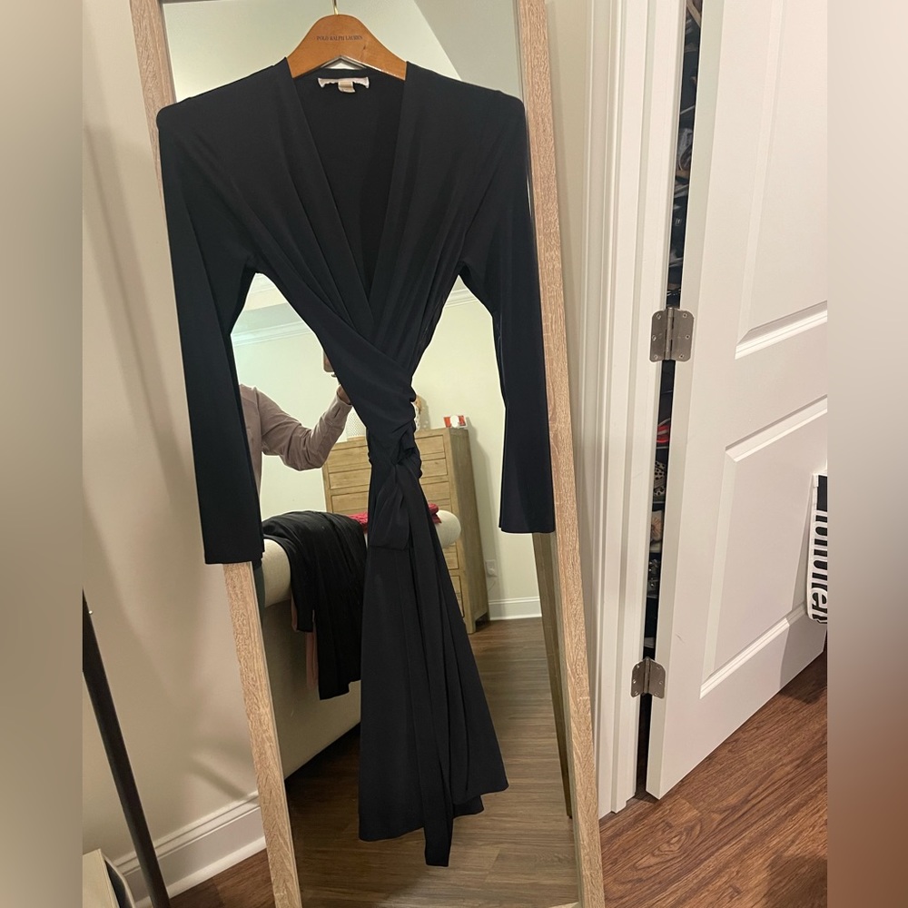 MK navy wrap dress